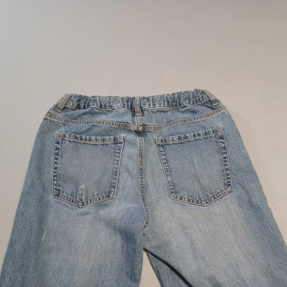 Old Navy Boys Didley Bootcut Jeans Light‎ Wash Adjustable Waist Size 18 Regular